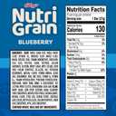 Nutri-Grain Breakfast Bars, Made with 10g Whole Grains, Kids Snacks, Blueberry, 20.8oz Box (16 Bars) (EXP 11/14/26)