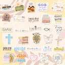 2 x 300 PCS Inspirational Christian Bible Verse Stickers Holographic Scripture Jesus & Bible Study Decor for Water Bottles, Laptops, Notebooks, journaling