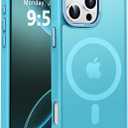 Newfuture Designed for iPhone 16 Pro Case with Magnetic [13 FT Military Drop Protection] [Compatible with Magsafe] Slim Translucent Matte Shockproof with Anti-Fingerprint Phone Case,Lake Blue