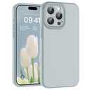 SUPFINE Designed for iPhone 14 Pro Case,Premium Liquid Silicone with [Soft Anti-Scratch Microfiber Lining][Upgraded Camera Protection] Slim Shockproof Phone Case for Men Women Girls,Haze Blue