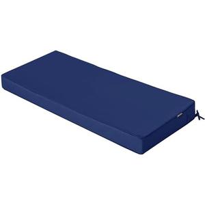 Comcaver Outdoor Bench Cushions 48 x 18 Inch Thick Waterproof Porch Swing Cushions with Tie Patio Furniture Chair Cushion Bench Pad 5 Year Color Fastness Backyard Seat Pads Navy