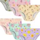 100% Cotton Girls Underwear Tagless Comfort Toddler Panties (6-Pack) 6Y
