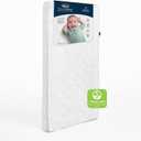 HALO DreamWeave Crib & Toddler Mattress - 100% Breathable Mattress and Core, Dual Sided 2-Stage Design, Machine Washable Cover, Hypoallergenic, Open Strand Polymer Core, Greenguard Cert.