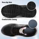 AONEGOLD Women's Hidden Wedge Sneakers High Heeld Lace Up Fashion Lightweight Walking Shoes Platform Sneakers(Black-38,5-5.5 US)