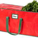 FUCDTEFC 7.5 Ft Christmas Tree Storage Bag, Large Heavy Duty Artificial Tree Bag with Reinforced Handles and Dual Zippers, Extra Large Waterproof Durable Storage Container for Xmas Trees (Red)