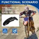 PSLER Motorcycle Front Wheel Mudguard Compatible with CRF50 Style 125CC Pit Bike & Tutti Soleil 01, Impact Resistant PP Plastic Splash Guard, Off-Road Dirt Bike Body Protector, Black