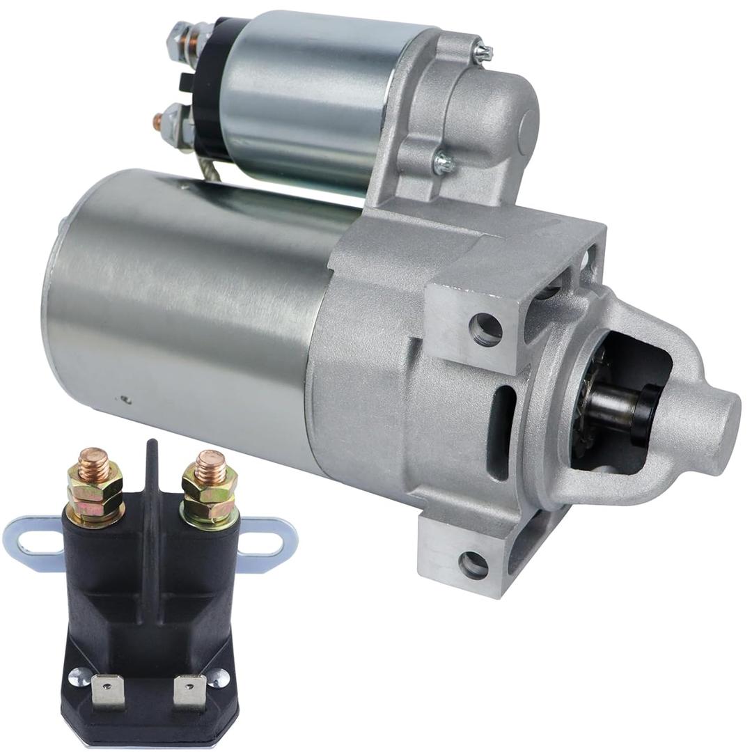 Starter and Relay Replacement for Kohler Engine, for John Deere L130, 2509808 2509809 2509811 41012414