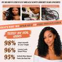 Water Wave Feather Crochet Hair 12inch 50strands Natural Black,Pure Protein Fiber Close To Human Hair,Miracle Knots Pre-Separated Invisible Curly Hair Extensions 12inch,1B#