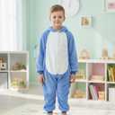 2 x Kids Onesie Animal Costume Christmas Costumes Unisex One Piece Cosplay Suit for Boys and Girls (Blue, M)