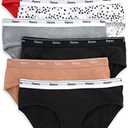 Hanes Women's Originals Hipster Panties, Breathable Stretch Cotton Underwear, Assorted, 6-Pack M
