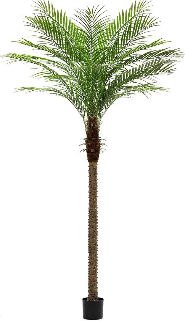6ft Artificial Phoenix Palm Tree Tall Artificial Palm Trees with 18 Adjustable Leaves,Faux Phoenix Palm Plants for Outside Patio Pool Home Office Living Room Yard (1Pcs, 6ft)