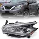 Huray Left Halogen Headlight Assembly Fit for Nissan Murano 2015 2016 LH OE Factory LED DRL Projector Headlamp w/o Bulbs Replacement Driver Side