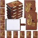 Spakon 100 Pcs Christmas Christian Gift Bulk Leather Prayer Journal Religious Notebook with Bible Verse Pens for Church Sunday School Teacher Women Men (English Aesthetics)