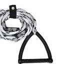 Wakesurf Rope with Handle - Adjustable 25 Foot Tow Rope with 10" Handle (White)