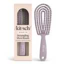Kitsch Detangler Brush  Flexible Curly Hair Brush for Women, Men & Kids | Detangling Hairbrush with Bendable Frame and Ultra-Smooth Bristles for Wet or Dry Strands - Soft Violet