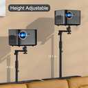 Bed Sofa Projector Stand, Height Adjustable Projector Mount Base, 360° Rotation, Universal Bedside Bracket Holder Compatible with XGIMI, VANKYO, Epson, Jinhoo, AuKing Projectors
