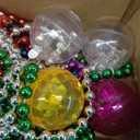 Sasylvia 12 Pcs LED Disco Ball Necklaces Light up Mardi Gras Bead Necklaces 70s Disco Party Favors Glow in the Dark Bead Jewelry Costume Accessories for Party Dance Supplies(Multicolor)