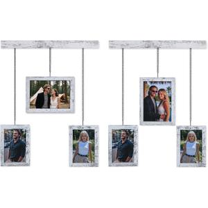 Collage Picture Frames for Wall: Special Dual Hanging, Gallery Wall Frame Set with 4x6 & 5x7 Photos, Multi Collage for Any Home Decoration Styles, 2 Packs