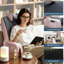 Reading Pillow- Memory Foam Back Pillow for Bed Sitting Up, Ergonomic Lumbar Support Cushion with Arms for Reclining, Gaming, Working, Resting, Watching TV﻿ (Pink), Standard