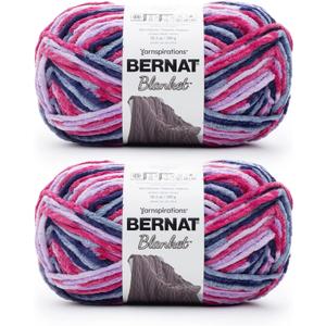 Bernat Blanket Tourmaline Yarn - 2 Pack of 300g/10.5oz - Polyester - 6 Super Bulky - 220 Yards - Knitting/Crochet