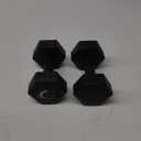 RBX Vinyl Coated Hand Weight Dumbbell Set (5lbs each) - Hex Shaped, Roll Free for Body Building/Sculpting/Strength Training Exercise, Cement Filled, (Set of 2)