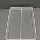 madesmart Small Utensil Tray, Multi Purpose Storage Organizer, Deep Storage for Ladles, Whisks & Serving Tools, Non Slip Lining, for Drawers & Home Organization, White