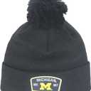 ZHATS Standard NCAA Officially Licensed Pom Beanie Patch Switchback Black, One Size (Black)