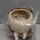 Large Smiley Face Planter Pot, Cute Resin Flower Head Planters for Indoor Outdoor, Unique Rocking Chair Plant Pot for Succulents Plants Live with Drainage Hole, Gift IdeaI for Mother Christmas