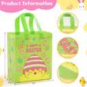 STYPOP 16 Pack 9" Easter Bags for Kids, Non-Woven Gift Bags with Handles, Reusable Easter Baskets for Kids Egg Hunts/Party Favor Supplies, 9.3"*7.7"*4.3"