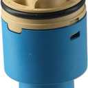 Ceramic Faucet Cartridge Replacement, Blue Diameter 35 mm Universal Water Spout Replacement Waterfall Faucet Valve Single Handle Basin Shower Water Tap Parts