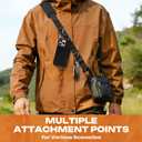 Shoulder Strap, Universal Replacement Adjustable Padded Bag Strap with Metal Hooks for Golf Bags, Luggage, Backpack, Tools in Outdoor Camping Travel Trips (Strap and Black Handle)