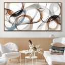 Large Wall Art - Framed Canvas Wall Art Abstract Wall Decor for Living Room - Modern Minimalist Style Artwork Decorations Wooden Frames for Canvas Paintings 29 x 58IN