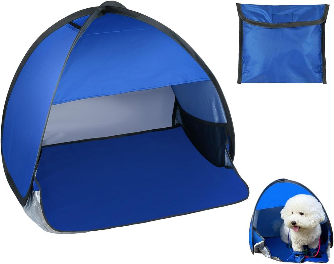 Mini Tent for Pets Small Dog Tent for Beach Portable Pop Up Sun Shade Shelter with Phone Compartment for Puppy and Large Cats Small Animals Sun Canopy for Camping and Outdoor