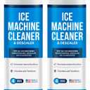 Essential Values Ice Machine Cleaner and Descaler, 2 Pack x 16 fl oz, Nickel Safe Descaler, Ice Maker Cleaner Compatible with All Major Brands (Scotsman, KitchenAid), Made in the USA