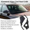 55112951AC 55112952AC Windshield Wiper Cowl Panel Grille, Front Window Cover Insert Kit for 2016-2022 Grand Cherokee, Left & Right Upper Cowl Trim