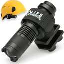 Firefighter Helmet Light - 3.5 in x 1.5 in, White LED - Hard Hat LED Light Mount - 360 Degree Rotation - Weatherproof & Shock-Proof - Quick Detach for Handheld Use