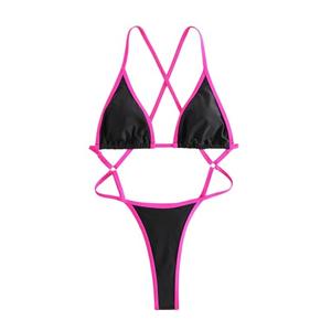 SweatyRocks Women's One Piece Swimsuit Sexy Crisscross Low Rise Cut Out Backless Bathing Swimwear (Black, Medium)