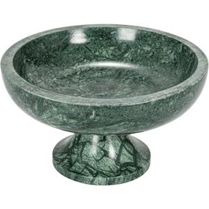 Bloomingville Marble Footed Pedestal Bowl, Green