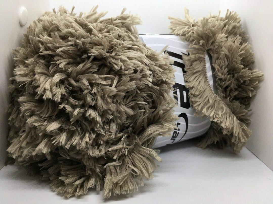 Lambkin Camel Microfiber Eyelash Yarn - 7.05 Ounces (200 Grams) 109 Yards (100 Meters) Soft and Superbulky