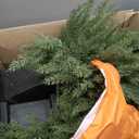 3.7FT Artificial Topiary Cedar Trees for Outdoor Tall 2 Set Indoor Potted Faux Pine Shrubs Evergreen Plants Realistic Fake Cypress Front Porch Decor Bushes Plants for Home Door Offices