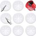 8 Pack TV Cord Hider for Wall Mounted TV, 2-3/8"(60mm Hole) Wire Hider in Wall Cable Management Kit, Includes 8 Pass Throughs and 1 Hole Saw Drill Attachment Easy to Install
