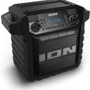 ION Tailgater Classic Outdoor Portable Bluetooth Speaker with Rechargeable Battery, FM Radio, USB Port, IPX5 Water-Resistant, 6.5" Woofer, App, Black