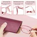 Reading Glasses Blue Light Blocking, Computer Glasses for Women Men, Fashion Square Eyeglasses 5 Pairs (A1-mix)