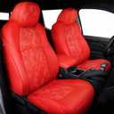 Carlimeki Leather Seat Covers Custom Fit for Tacoma Gen 4th (2024-2026) Double Cab, for SR, SR5, TRD PreRunner, TRD Sport, TRD Off-Road, Limited, Trailhunter - Armrest Covers Included - Fully Covered