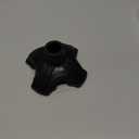 RMS Cane Tip - Self Standing Quad Base Replacement for Most Walking Canes, Walking Sticks, Folding Canes or Offset Quad Pod or Tripod Canes - 4 Prong Rubber Cane Foot Pad (Black)