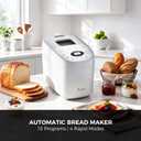 Davivy Bread Machine 3.5LB Large Capacity, 850W Automatic Bread Maker with 15 Programs (Gluten Free, Homemade Memory, Dough Shortcut), 15H Delay Timer, 1H Keep Warm, Nonstick Pan