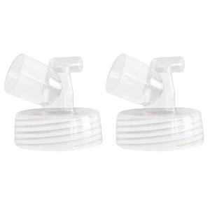 Wide Mouth Base Connector 2pc - Compatible with Motif & Spectra S1 S2 Pumps & Bottles; Compatible with Medela, Maymom, Pumpin Pals, Lacteck & Idaho Jones Flanges - Replacement Pump Parts Adapter