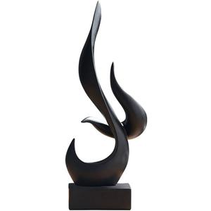 Dosker Flame Sculptures Home Decor, Abstract Statues Shelf Decor, Table Decor, Desk Decor for Living Room Office, Kitchen (Black)