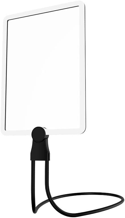 LED Magnifying Glass with Light, Rechargeable, Square, 5X Magnification, Magnetic Design, Flexible Neck Mount, Type-C Charging, 50 LED Beads, 170x240mm
