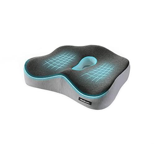 Memory Foam Seat Chair Cushion for Relieves Back Sciatica Pain Tailbone Pain Coccyx Degenerating Disc Orthopedic Osteoarthritis Prostate Cushion Low Back Pain Cushion Hip Shaping (Mixed Colors)